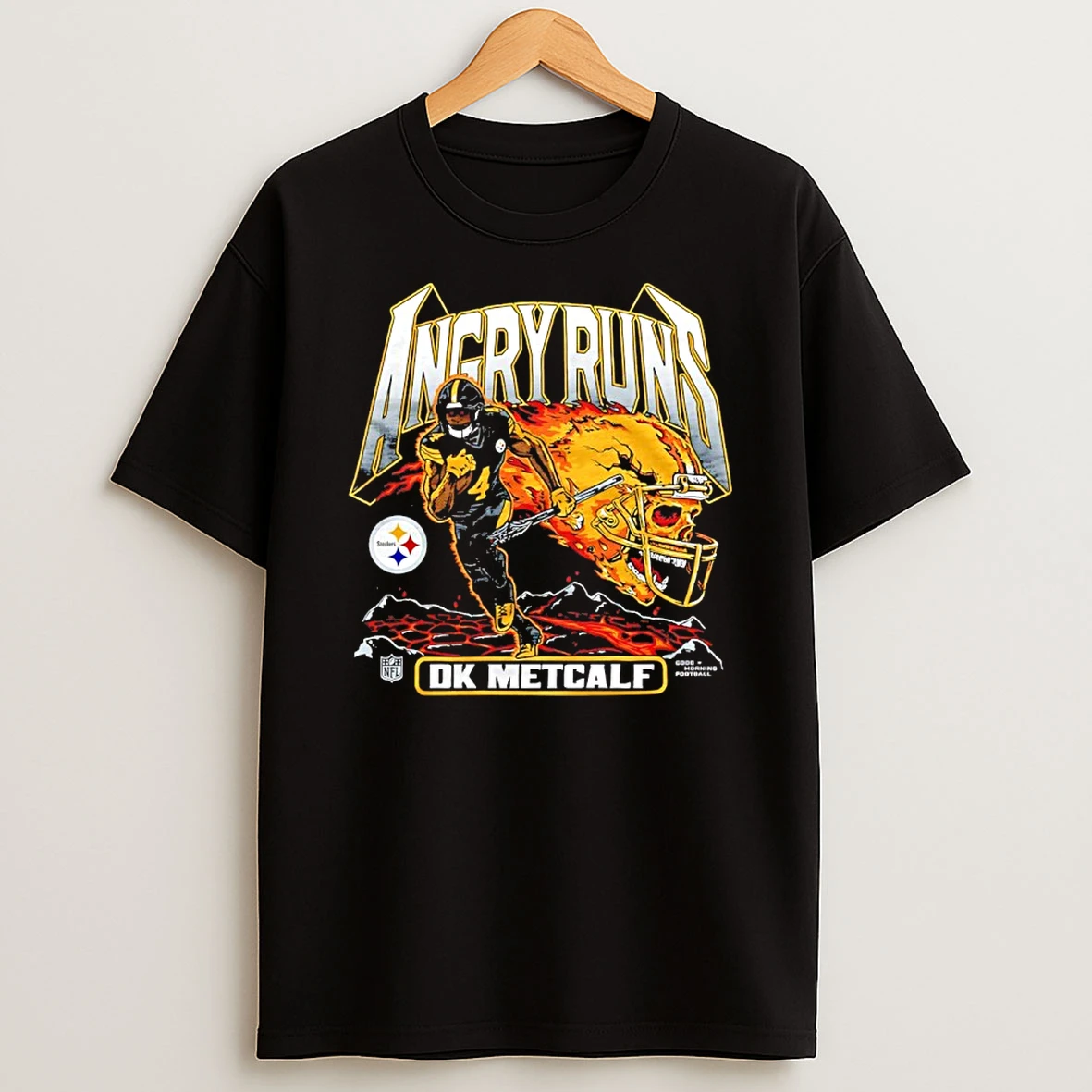 Dk Metcalf Pittsburgh Steelers Angry Runs 2025 Shirts