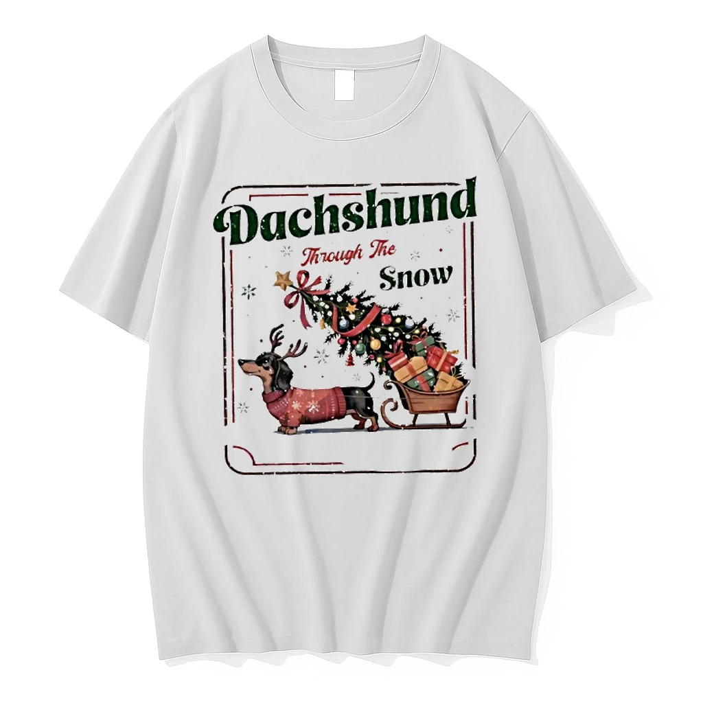 Dachshund Through The Snow Holiday Xmas Shirts