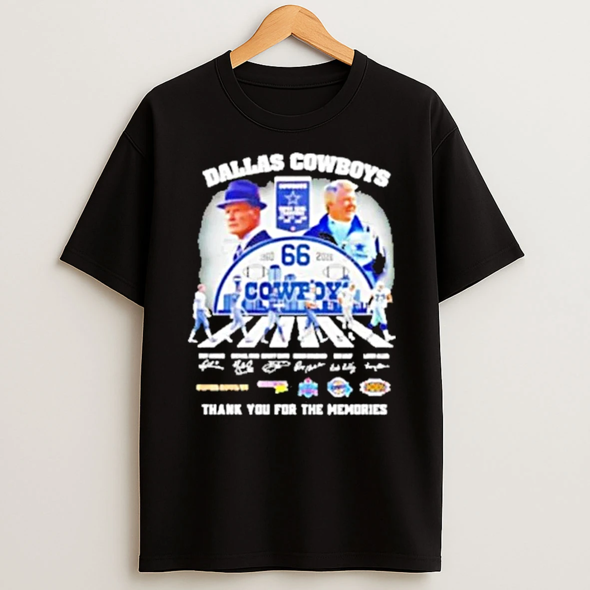 Dallas Cowboys 66 Season Thank You For The Memories Signatures Shirts