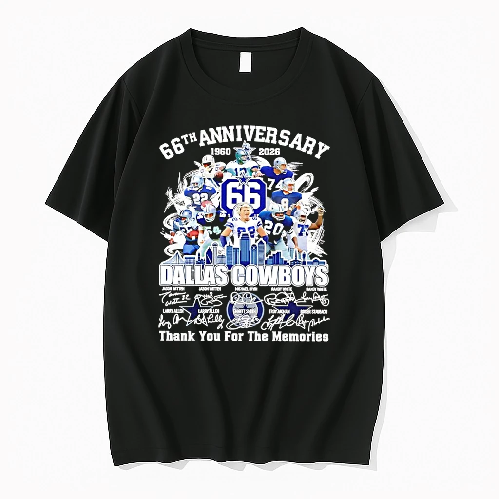 Dallas Cowboys 66th Anniversary 1960 2026 Thank You For The Memories Signatures Shirts