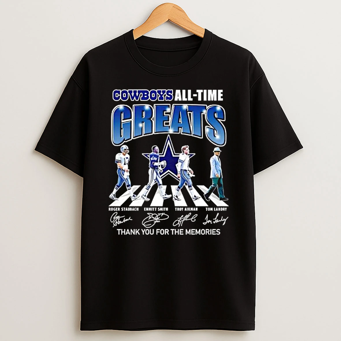 Dallas Cowboys All Time Greats Thank You Memories Signatures Abbey Road Shirts
