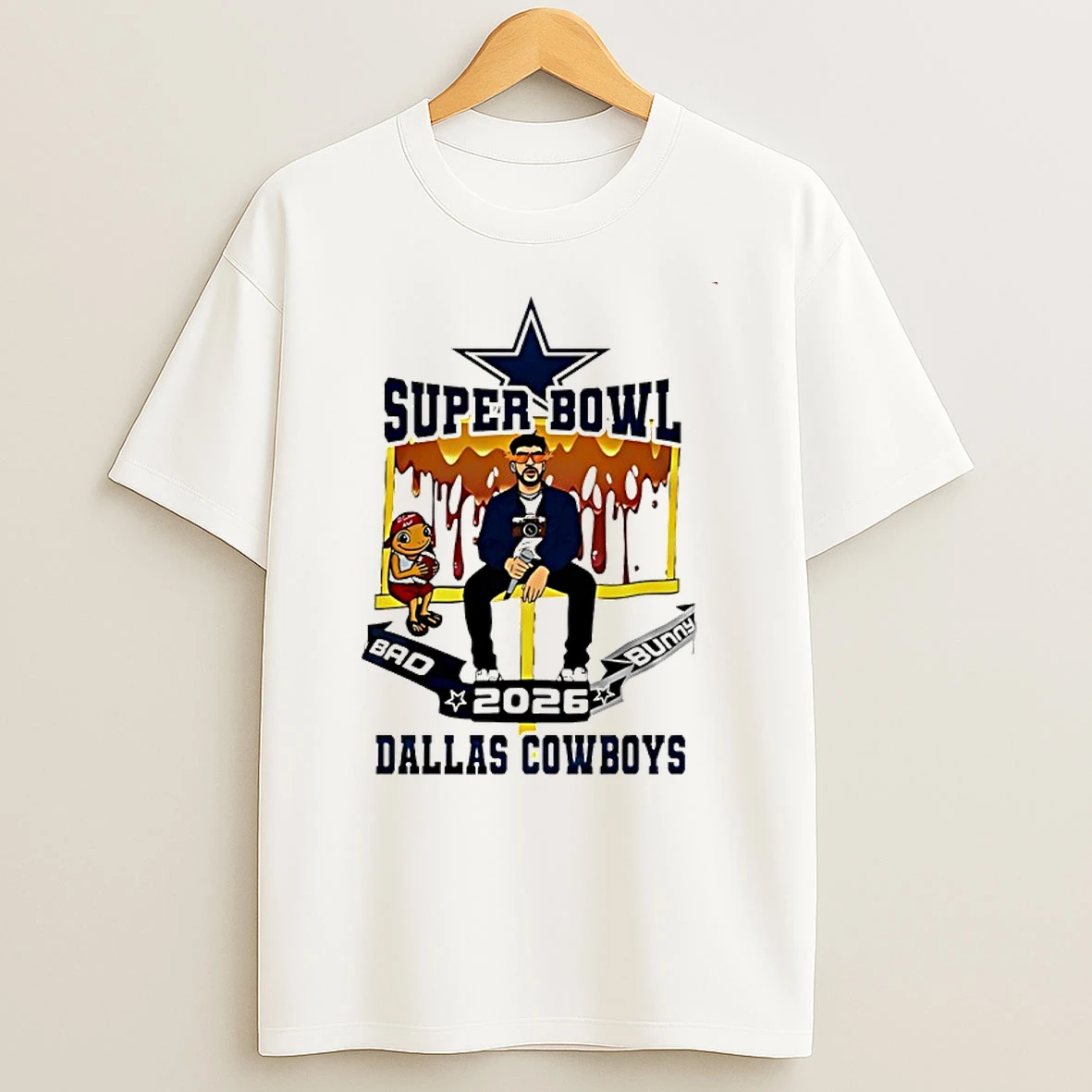 Dallas Cowboys X Bad Bunny Super Bowl 2026 Shirts