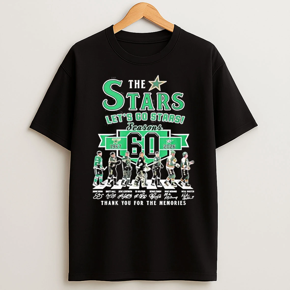 Dallas Stars Abbey Road 60 Seasons Lets Go Stars Shirts