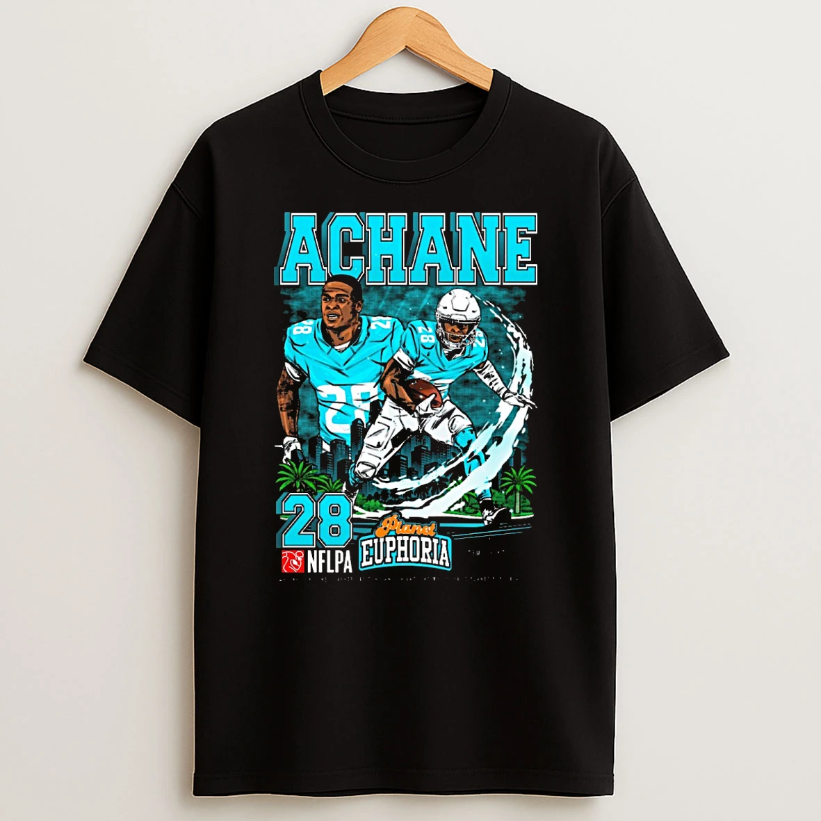 Devon Achane Miami Dolphins Nfl Planet Euphoria Artwork Shirts