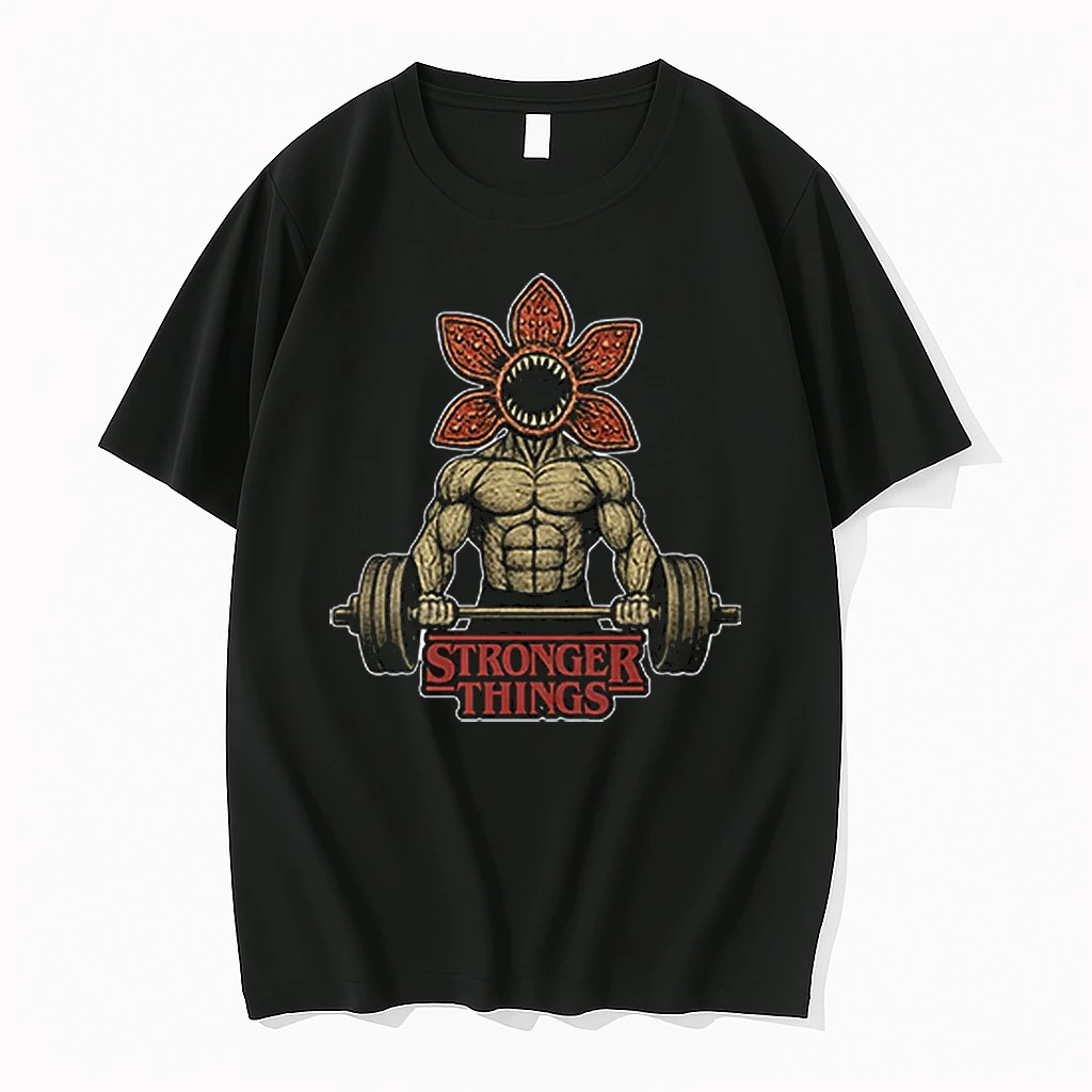 Demogorgon Weightlifting Stronger Things Shirts