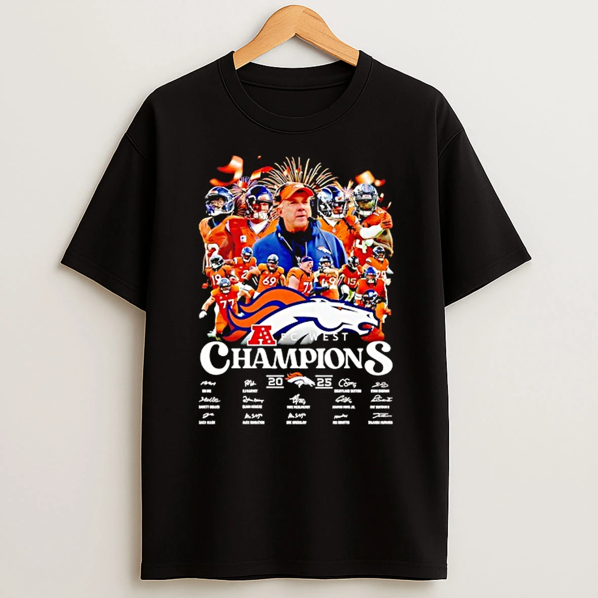 Denver Broncos Afc West Champions 2025 Signatures Shirts