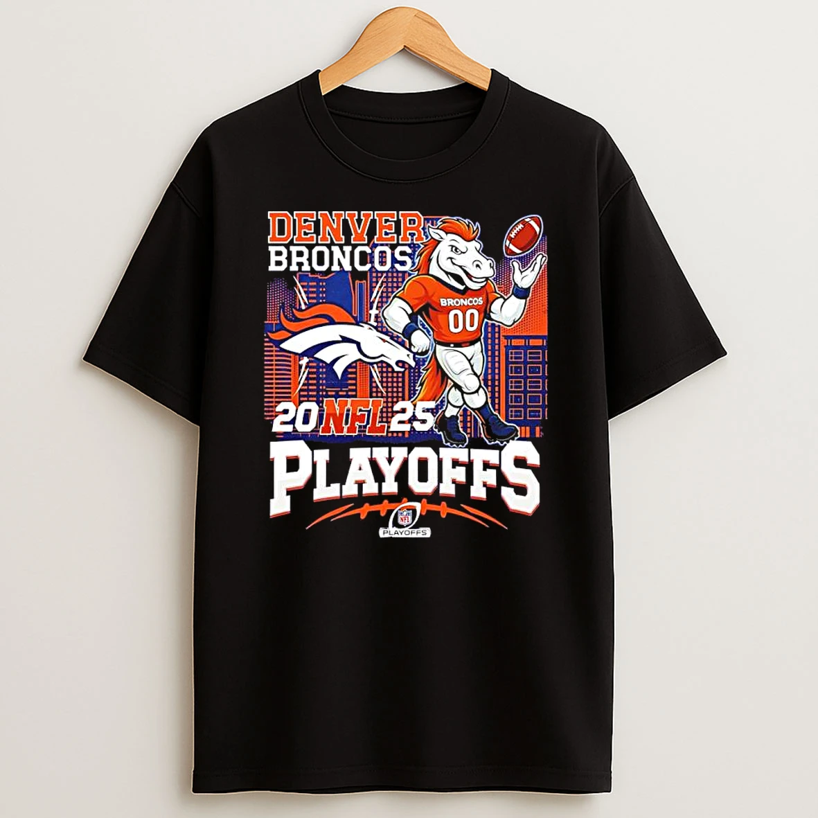Denver Broncos Football 2025 Nfl Playoff Mascot Shirts