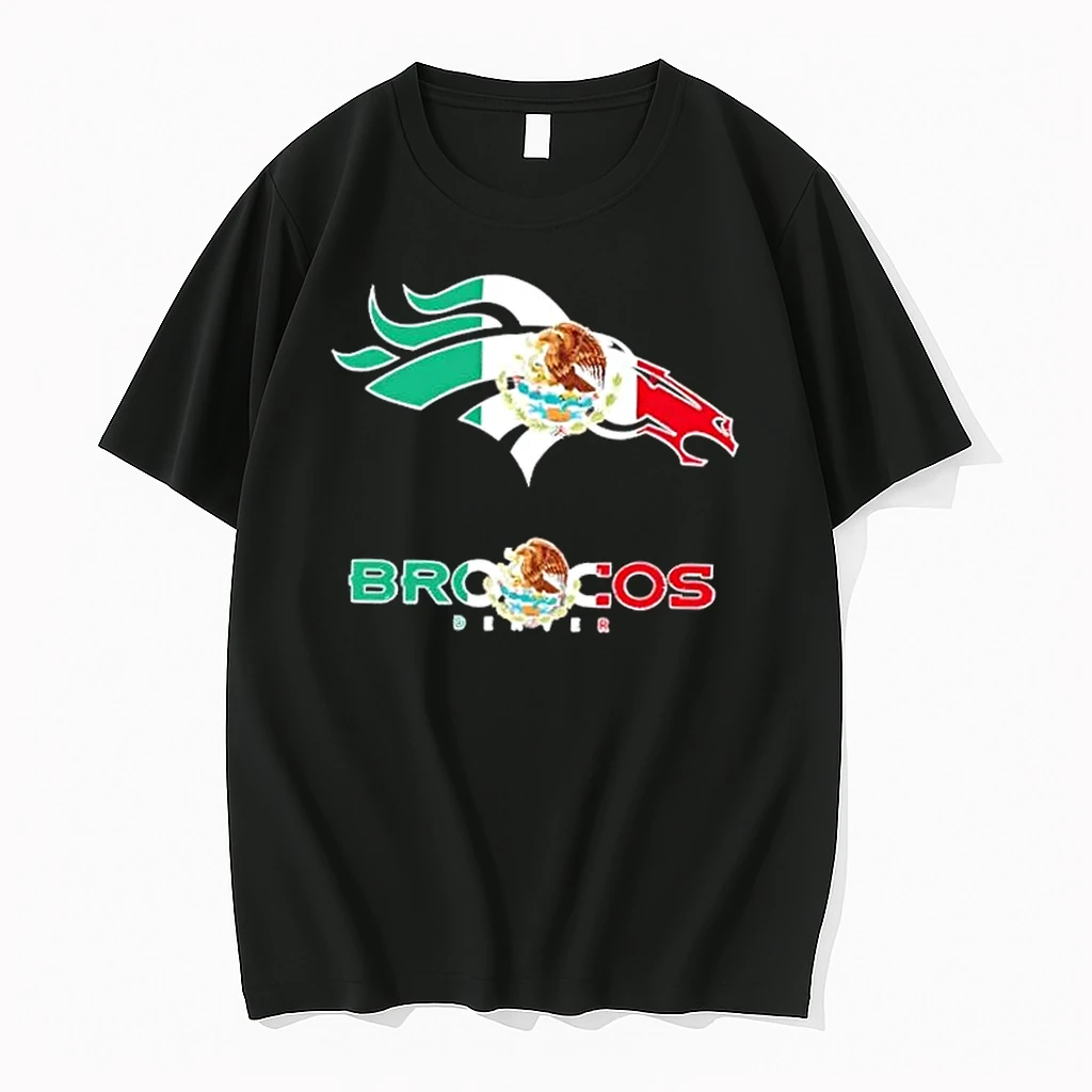 Denver Broncos Football X Mexican Flag Logo Shirts