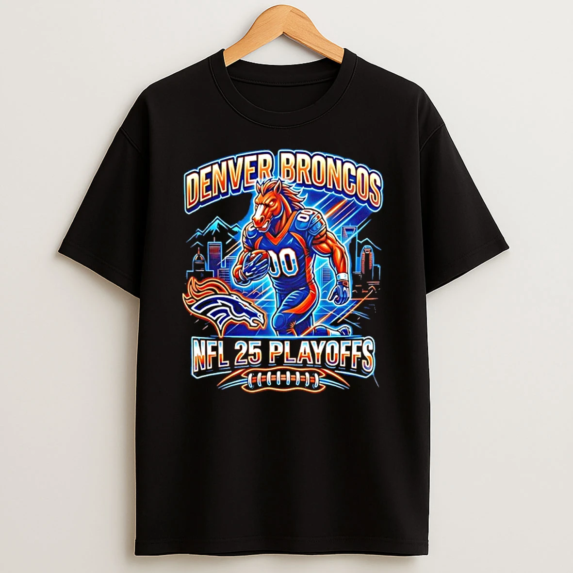 Denver Broncos Nfl 2025 Playoff Football Mascot Shirts