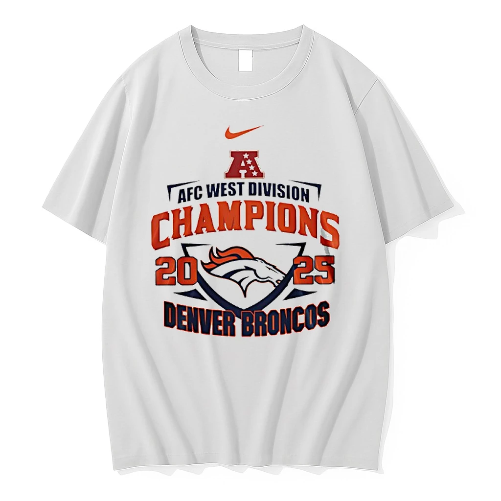 Denver Broncos Nfl Afc West Champions 2025 Mascot Shirts