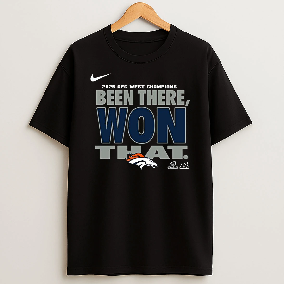 Denver Broncos Nike 2025 Afc West Champions Locker Room Shirts