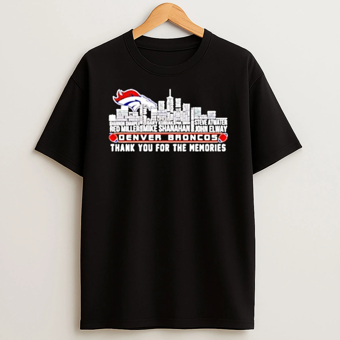 Denver Broncos Skyline Of Player Thank You For The Memories Shirts