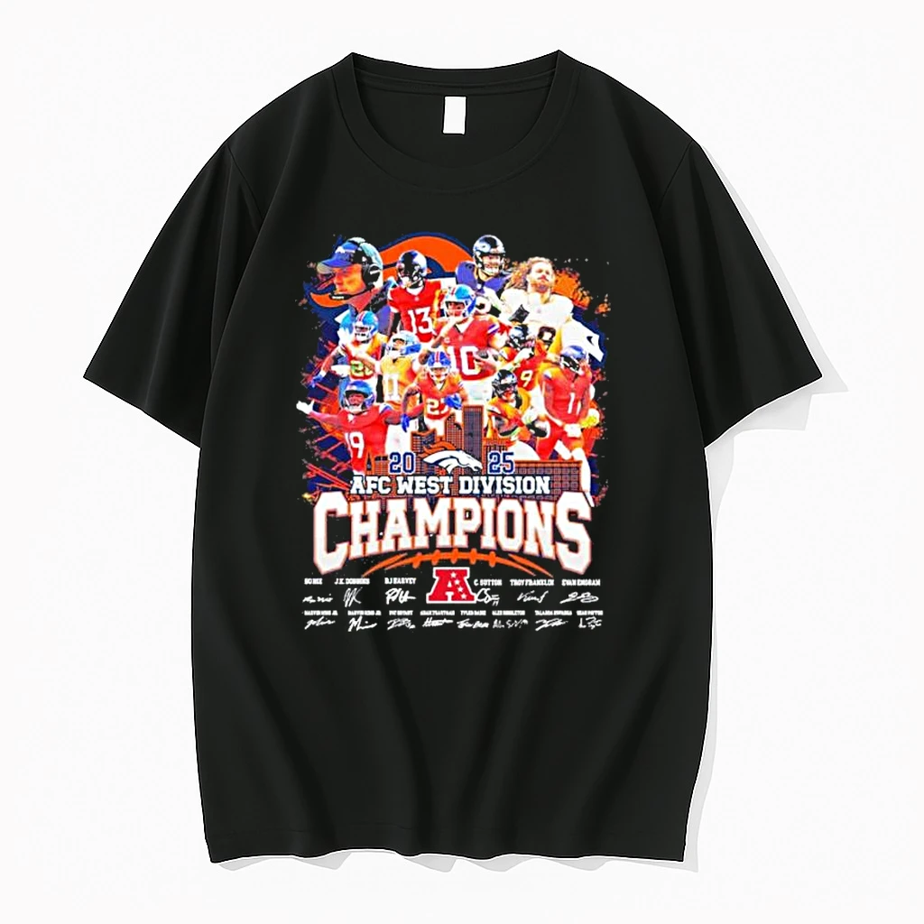Denver Broncos Team 2025 Afc West Division Champions Shirts