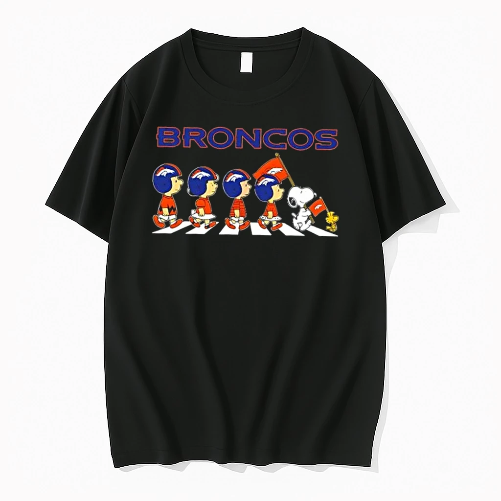 Denver Broncos X Peanuts Snoopy And Friends Abbey Road Shirts