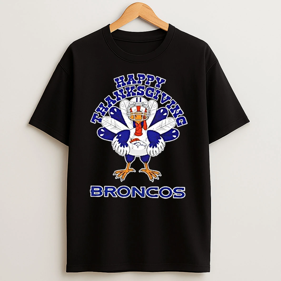 Denver Broncos X Turkey Happy Thanksgiving Graphic Shirts