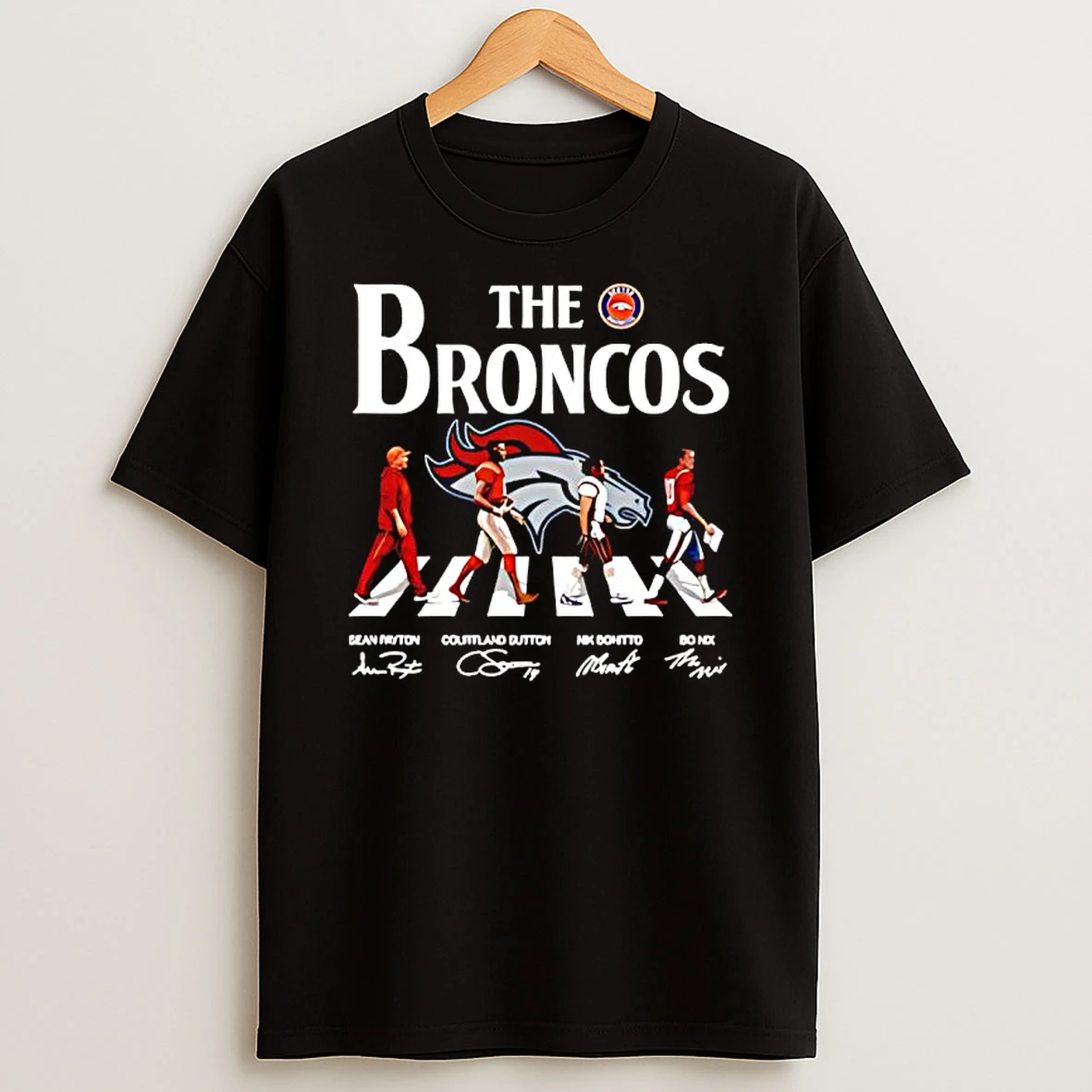 Denver Bs The Broncos With Abbey Road Players Signatures Shirts