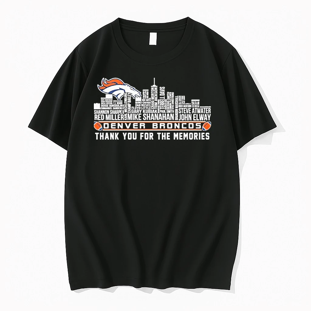 Denver Skyline X Denver Broncos Typo Team Name Shirts