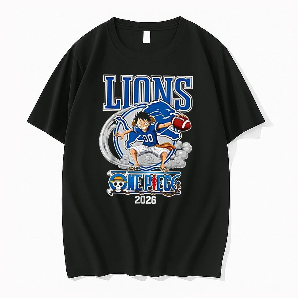 Detroit Lions One Piece 2026 Luffy Shirts