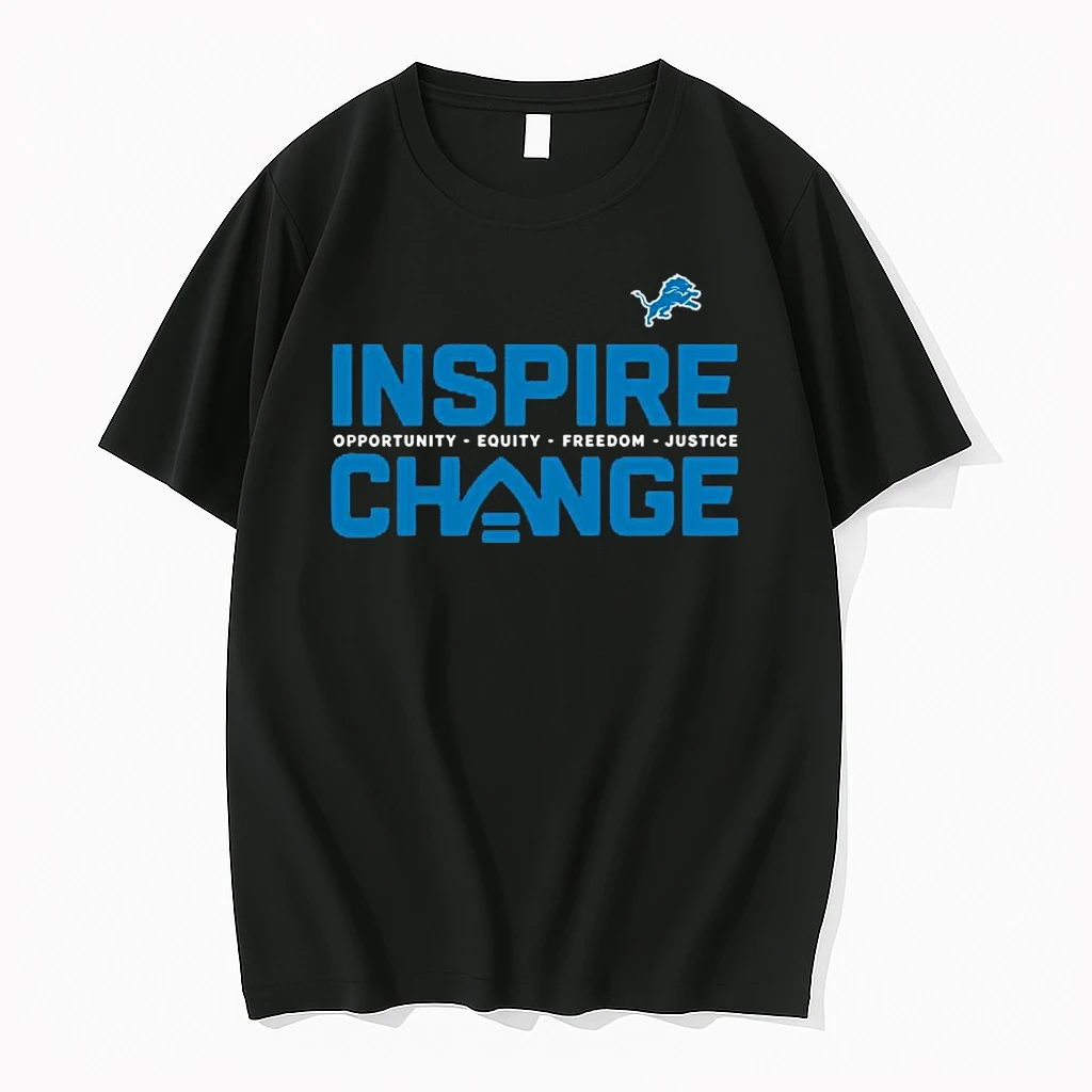 Detroit Lions X Nfl Inspire Change Opportunity Equity Freedom Justice Shirts