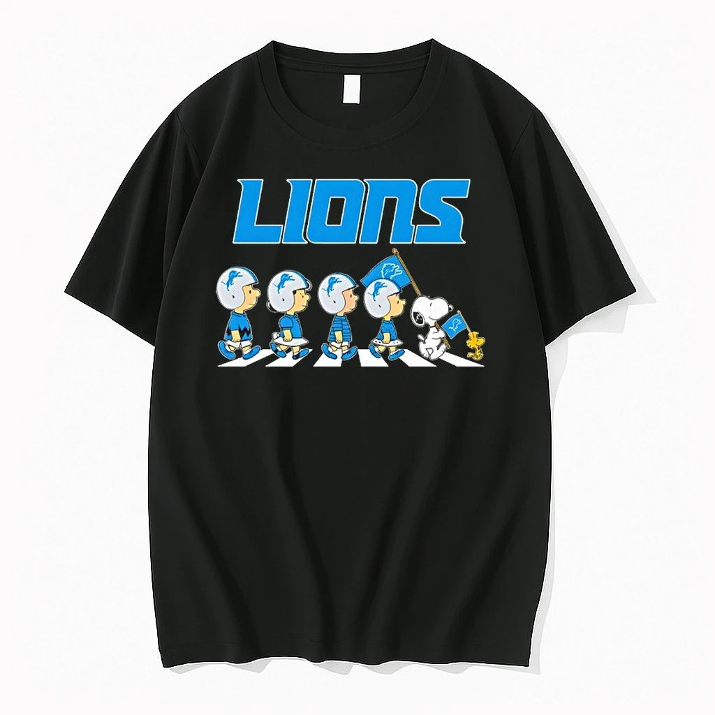 Detroit Lions X Peanuts Snoopy Abbey Road Shirts