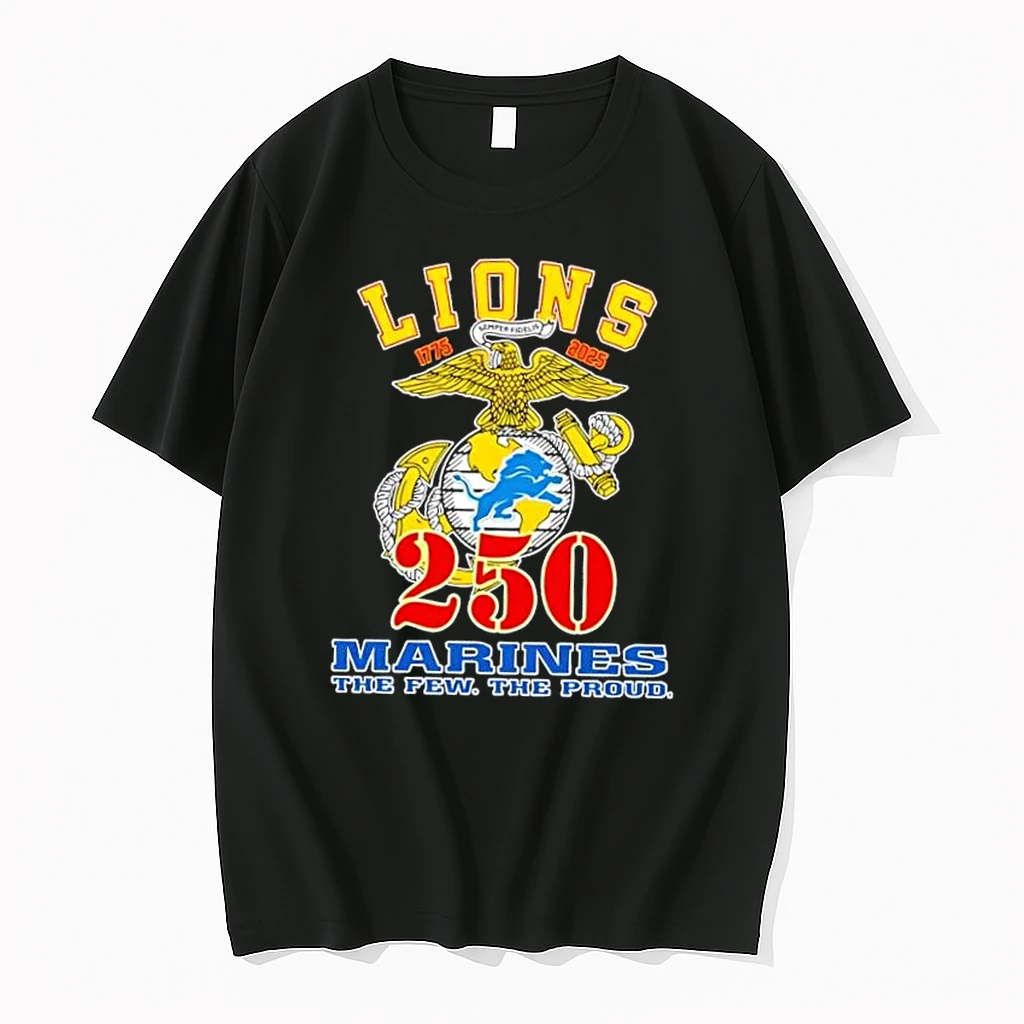 Detroit Lions X U S M C 250th Birthday Celebration Shirts