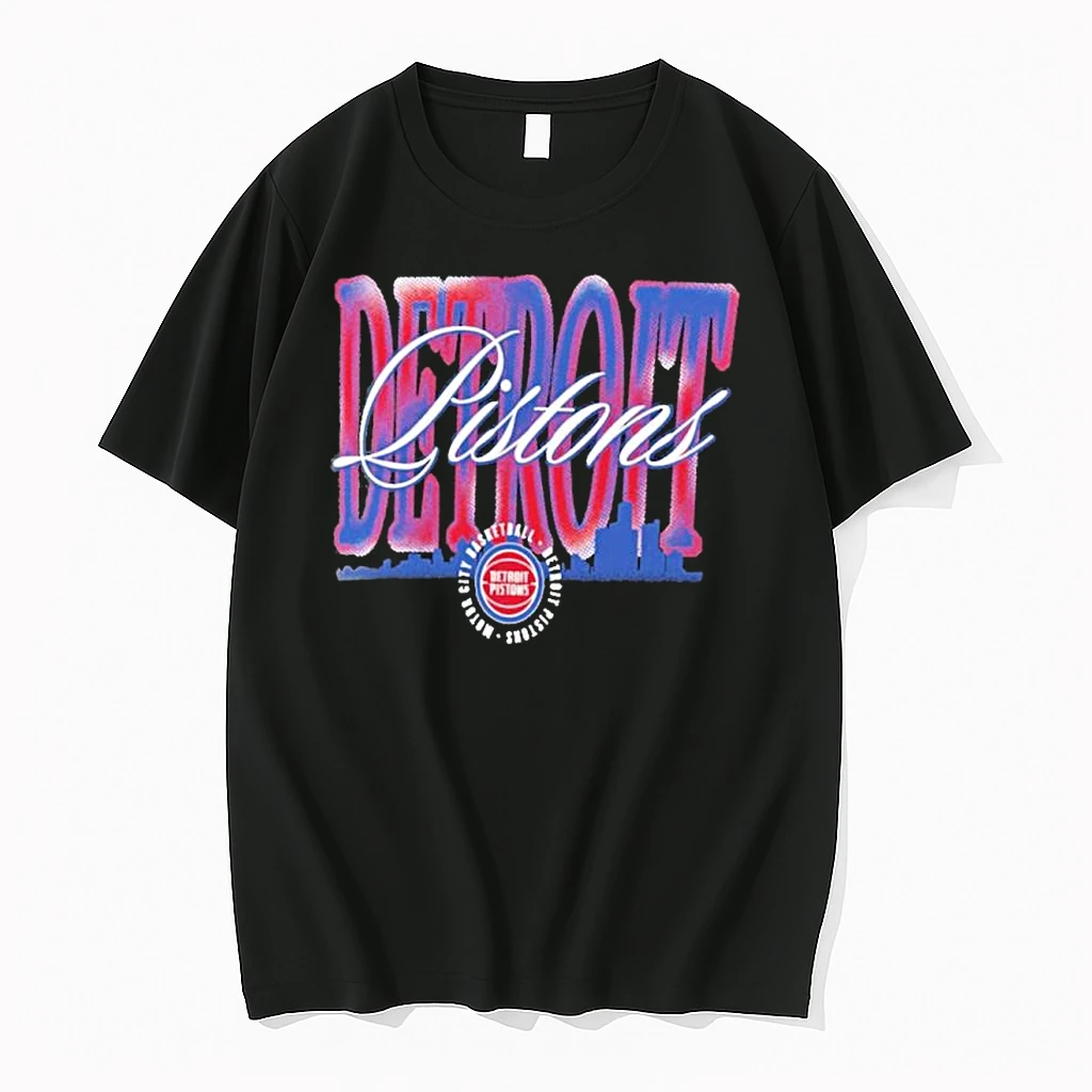 Detroit Pistons Chrome Legacy Skyline Shirts