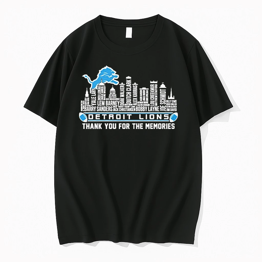 Detroit Skyline X Detroit Lions Typo Team Name Shirts