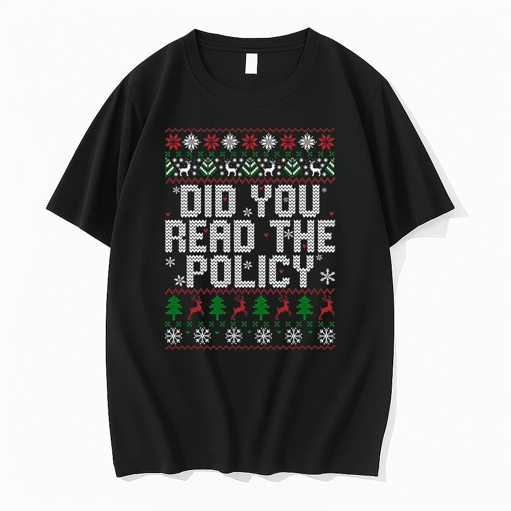 Did You Read The Policy Office Party Ugly Christmas Shirts
