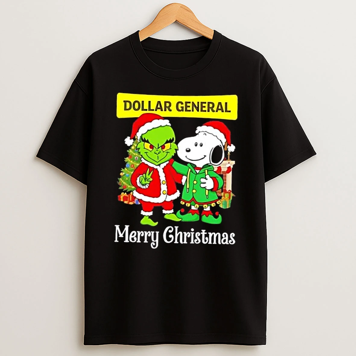 Dollar General X Grinch And Snoopy Merry Christmas Shirts