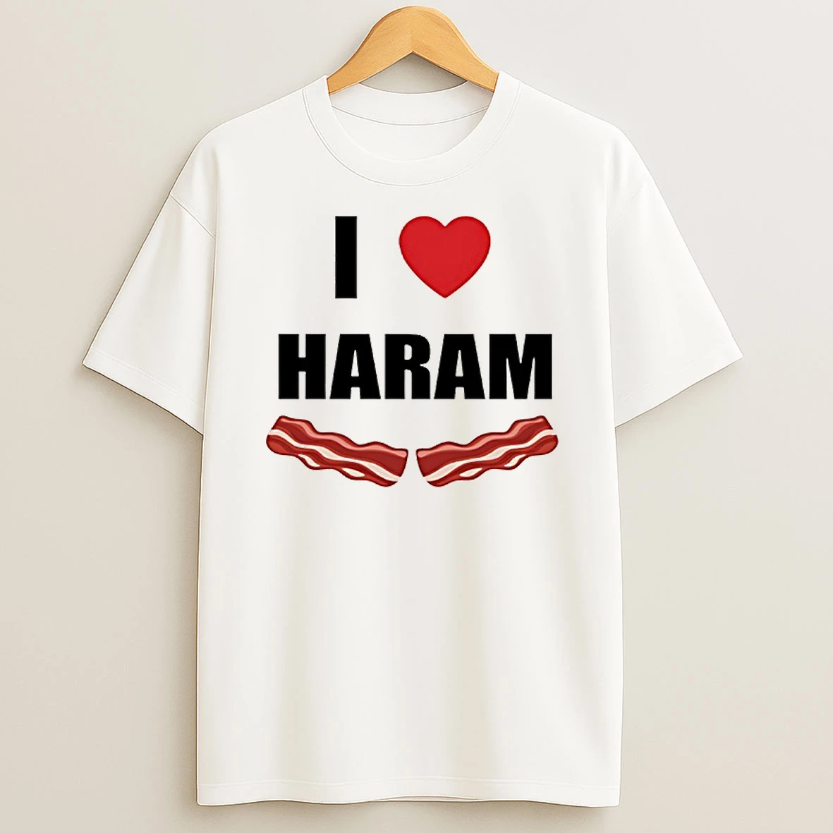 Dr Gumnaam Wearing I Love Haram Bacon Shirts