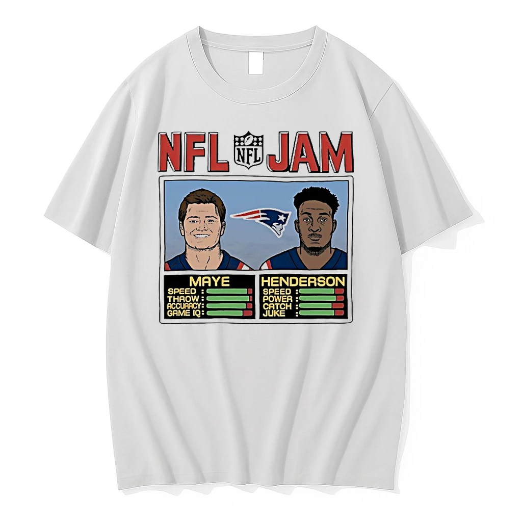 Drake Maye And Treveyon Henderson New England Patriots Nfl Jam Shirts