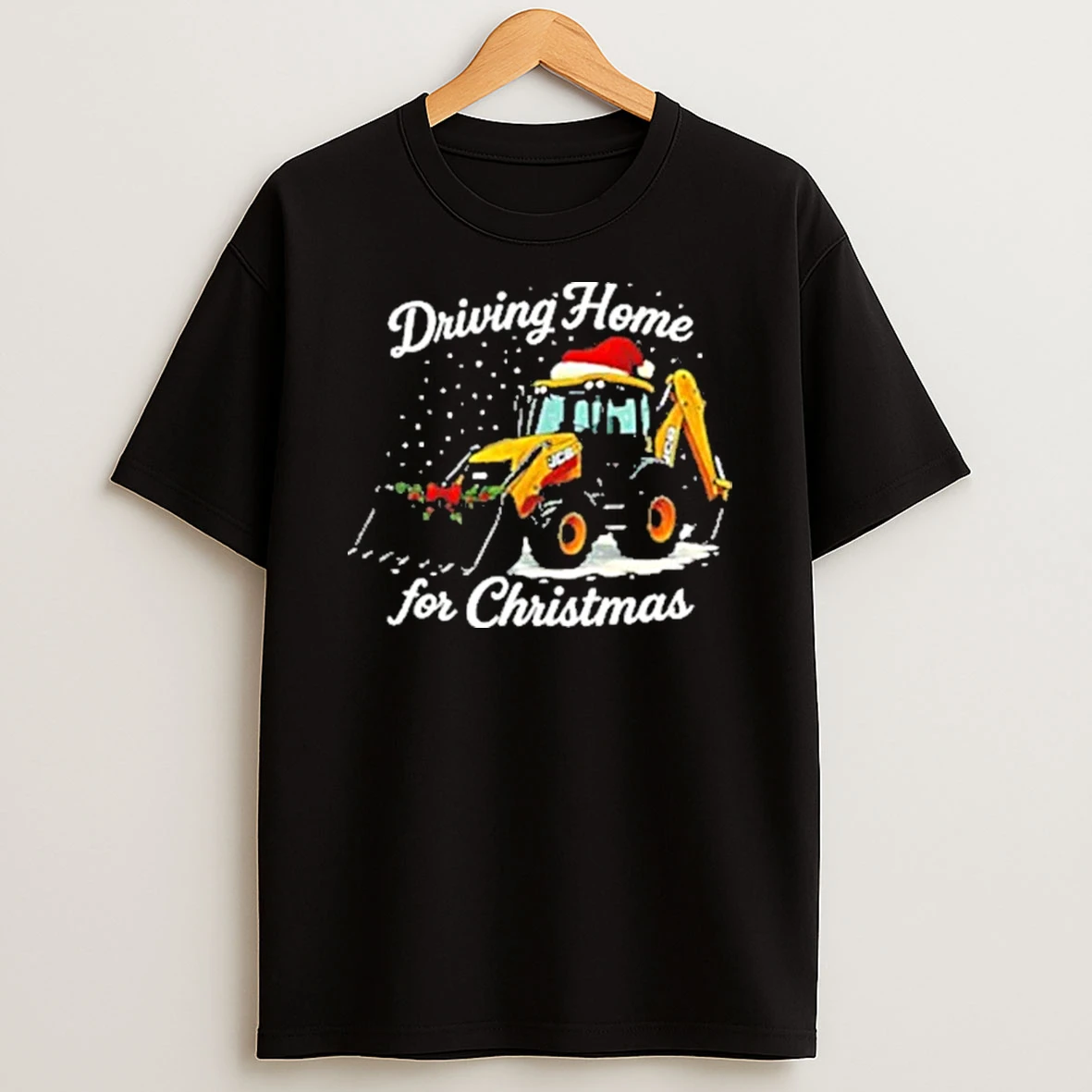 Driving Home For Christmas Jcb Excavator Loader Shirts