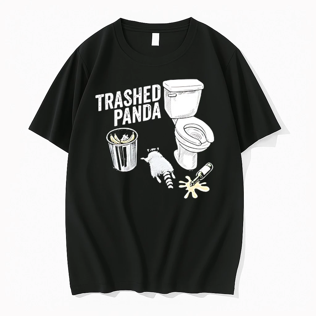 Drunk Raccoon Trashed Panda Banana In Trash Funny Shirts