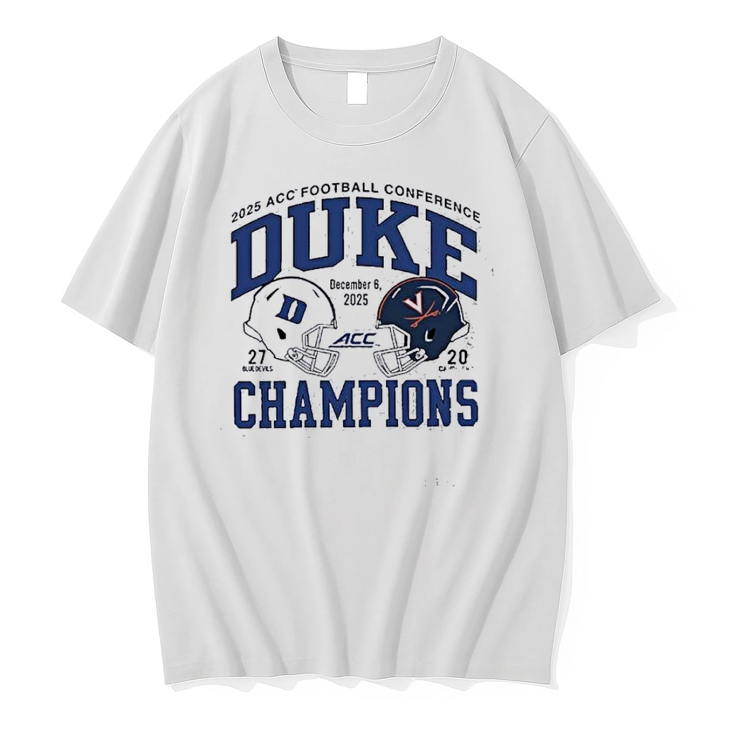 Duke 2025 Acc Football Champs Score 27 20 Cavaliers Shirts