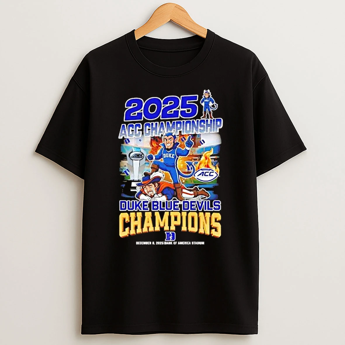 Duke Blue Devils 2025 Acc Champions Mascot Shirts