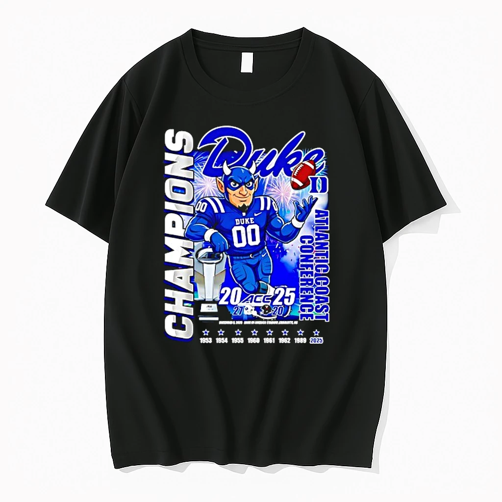 Duke Blue Devils Atlantic Coast Conference Champions 2025 Shirts