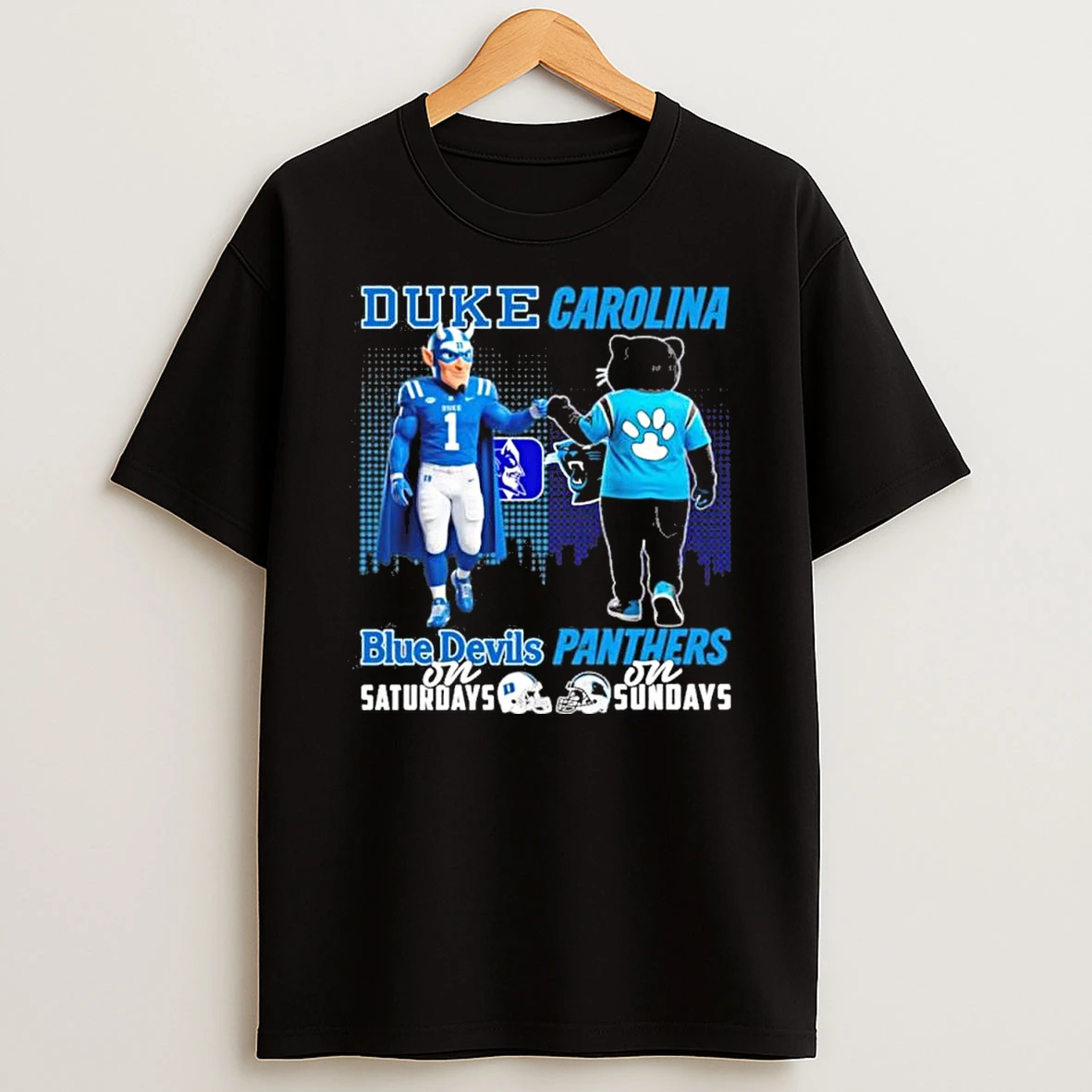 Duke Blue Devils Vs Carolina Panthers Mascot On Saturdays And On Sundays Shirts