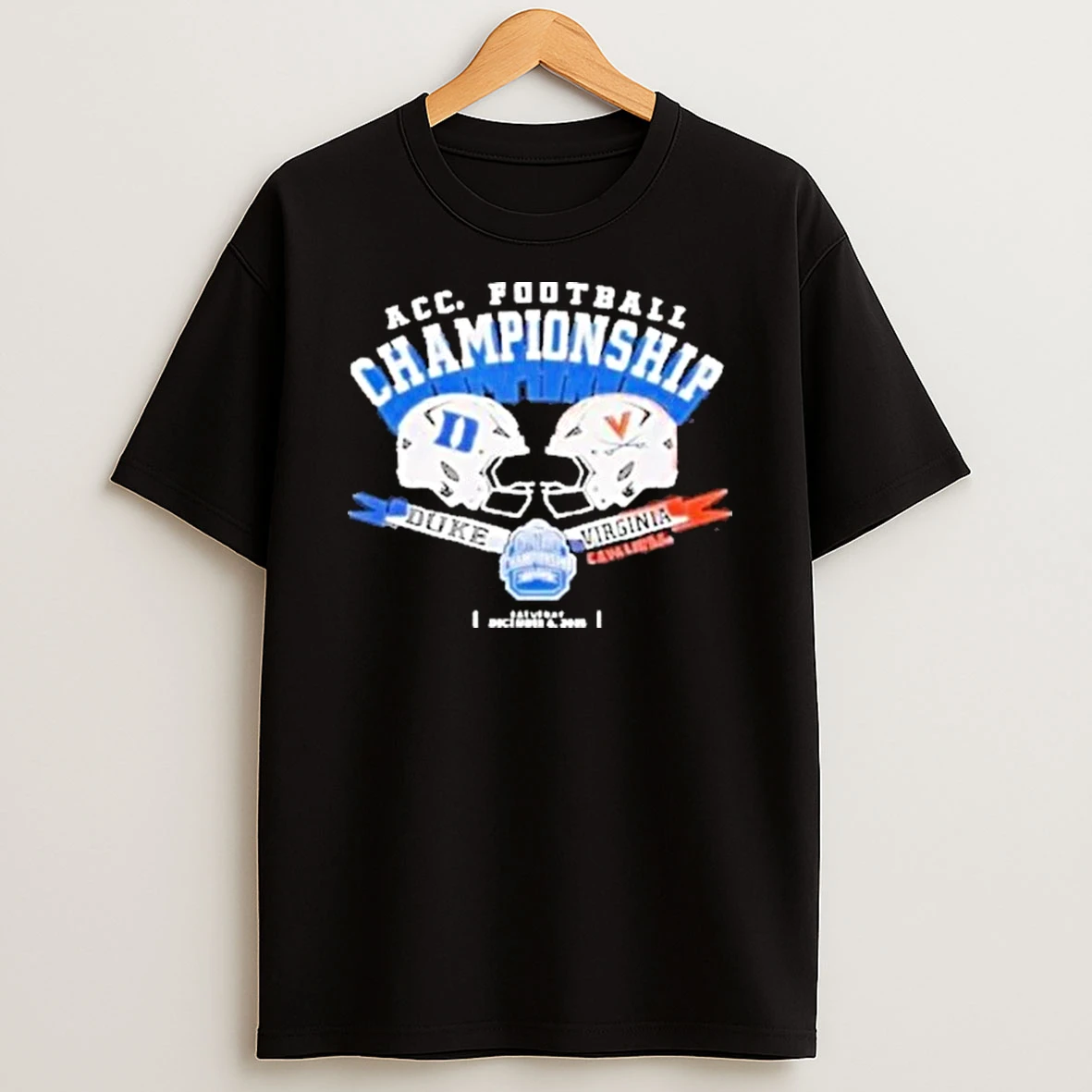 Duke Vs Virginia Acc Championship 2025 Football Dark Heather Shirts