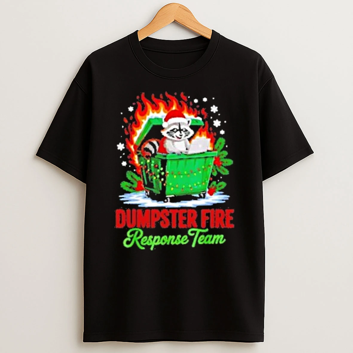 Dumpster Fire Response Team Leader Christmas Raccoon Shirts