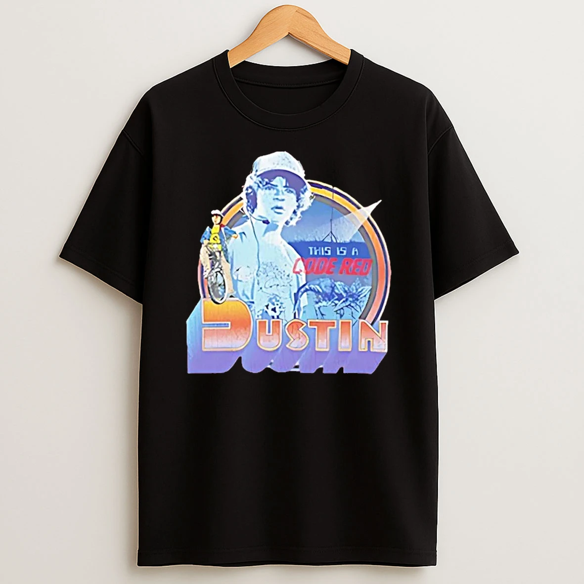 Dustin Stranger Things Demogorgon Code Red Shirts