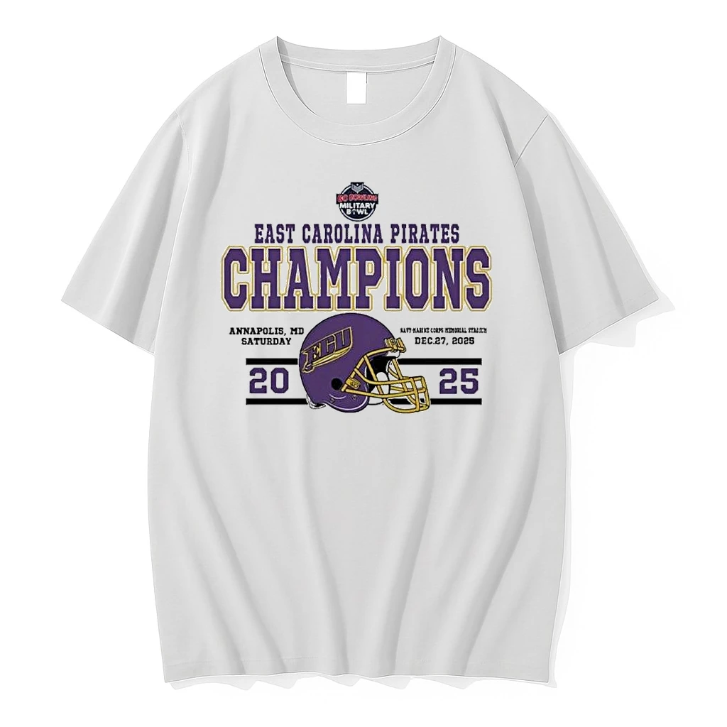 East Carolina Pirates Football Named To Champions 2025 Go Bowling Military Bowl Annapolis Md Saturday Dec 27 2025 Helmet Shirts