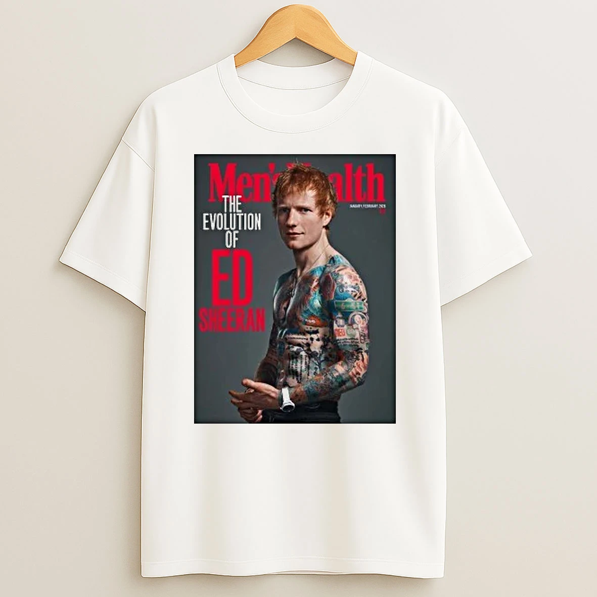 Ed Sheeran Graces The Cover Of Mens Health Uk Magazine January February 2026 Shirts