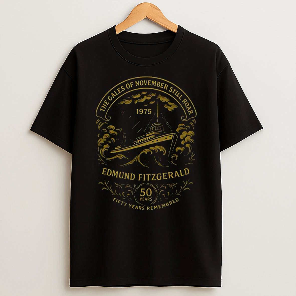 Edmund Fitzgerald Ship 1975 Anniversary Great Lakes Tribute Shirts