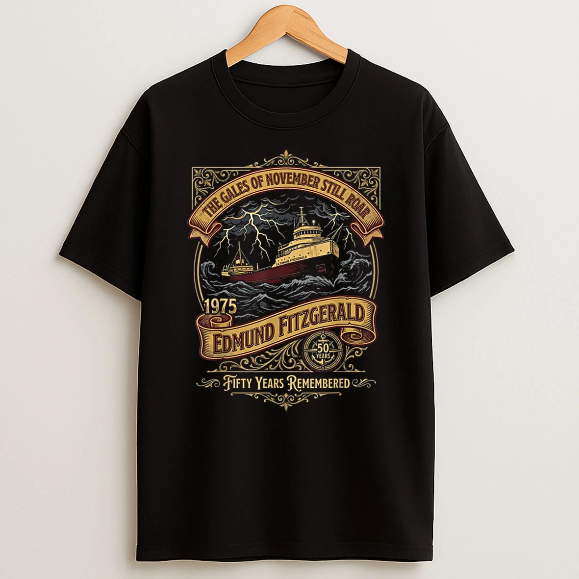 Edmund Fitzgerald Ship 1975 Anniversary Great Tribute Shirts