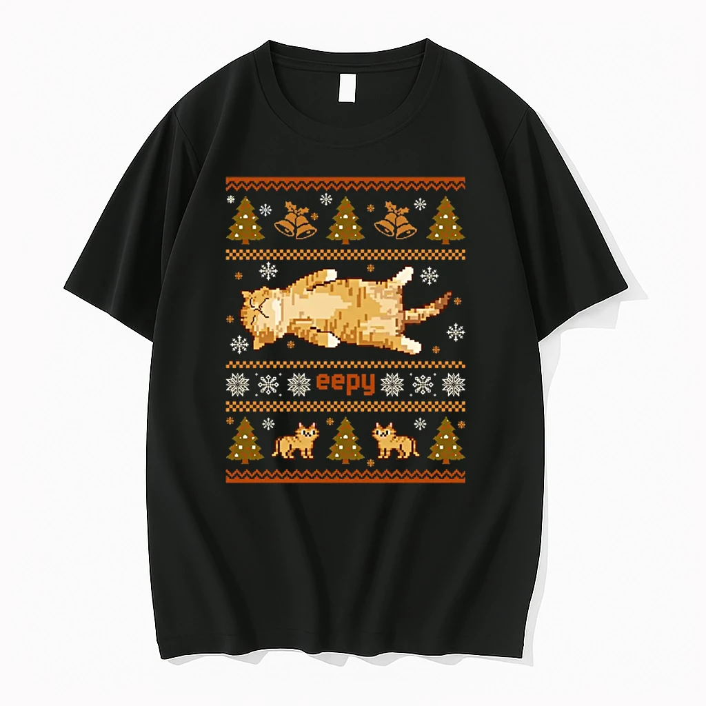 Eepy Cat Silly Sleepy Cat Meme Ugly Christmas Shirts