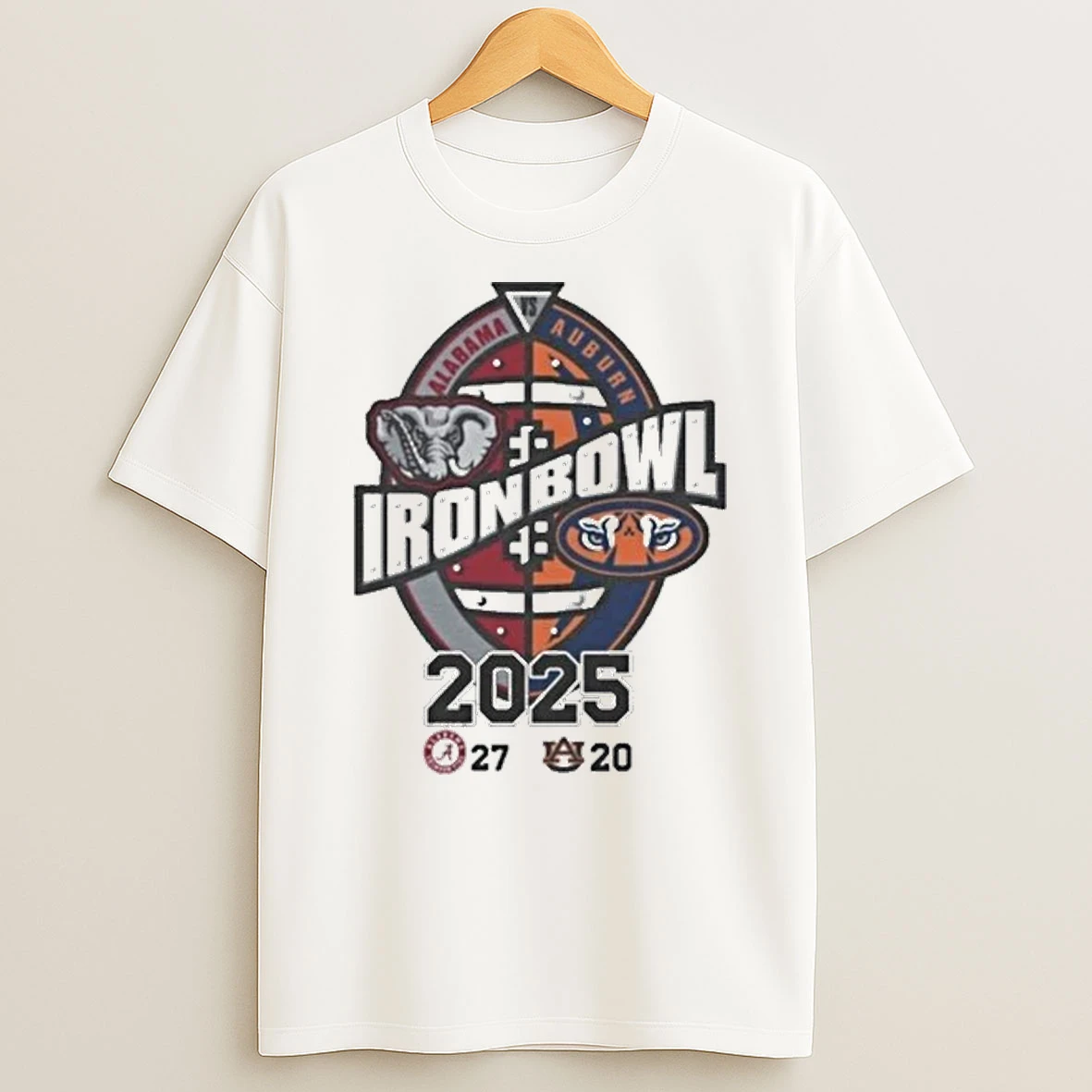 Elephant Iron Bowl Alabama Vs Auburn 2025 Score Shirts