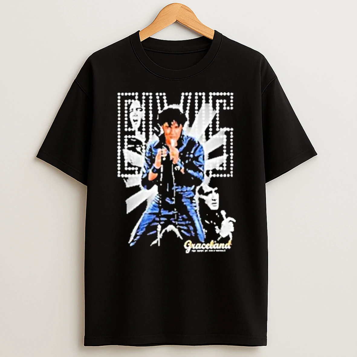 Elvis Presley Graceland 68 Special Leather Collage Shirts