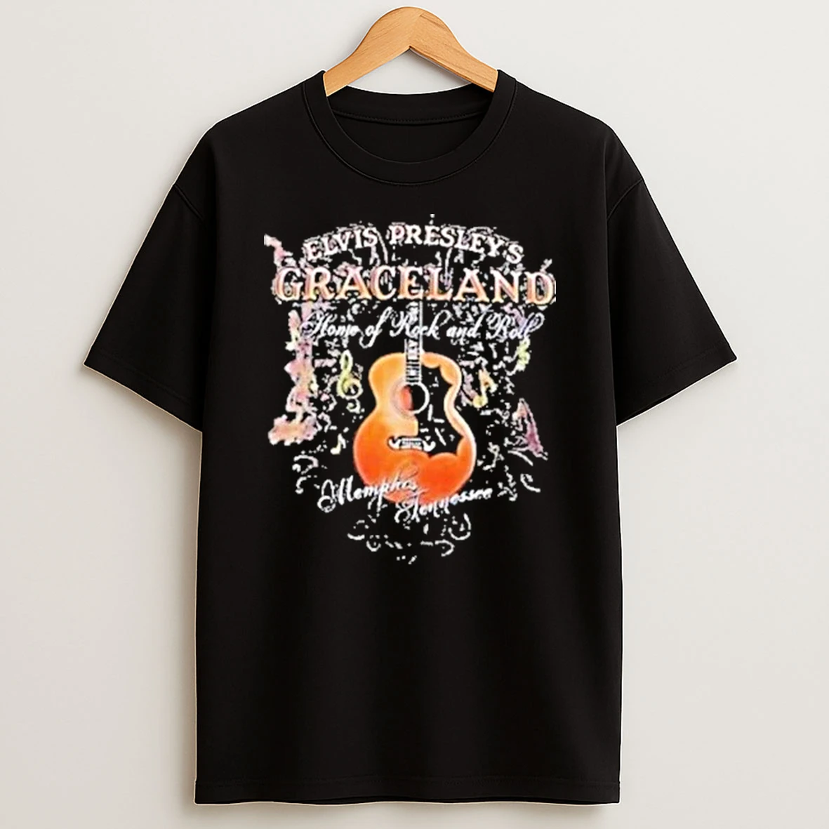 Elvis Presley Graceland Home Of The Rock And Roll Memphis Tennessee Guitar Shirts