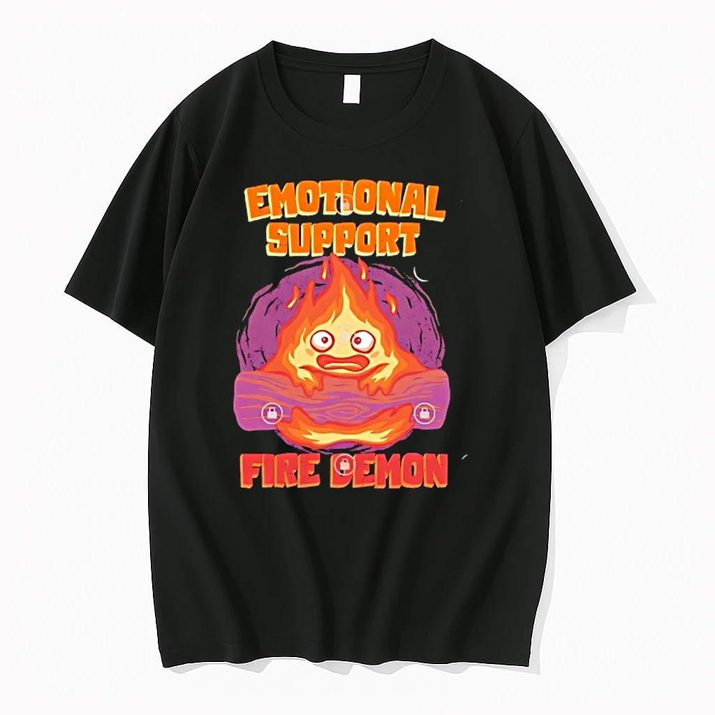 Emotional Support Fire Demon Inspired By Calcifer Shirts