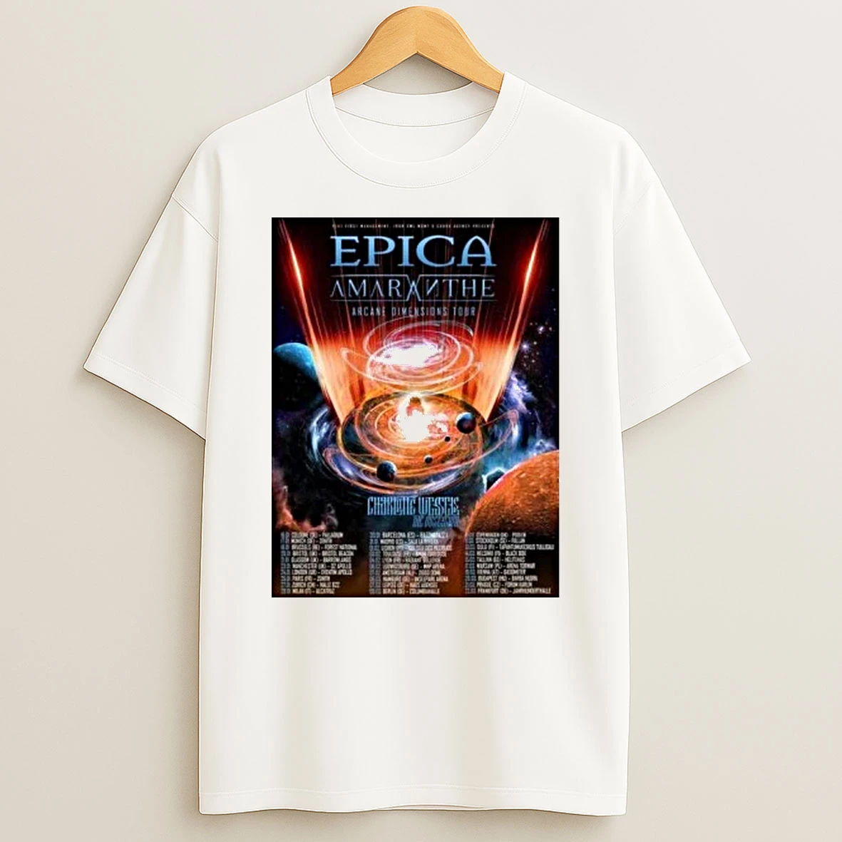 Epica Arcane Dimensions Tour 2026 Europe And Uk Shirts